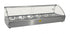 Omcan DW-CN-0006 44-inch Countertop Curved Glass Display Warmer with 6 Pans
