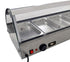 Omcan DW-CN-0006 44-inch Countertop Curved Glass Display Warmer with 6 Pans