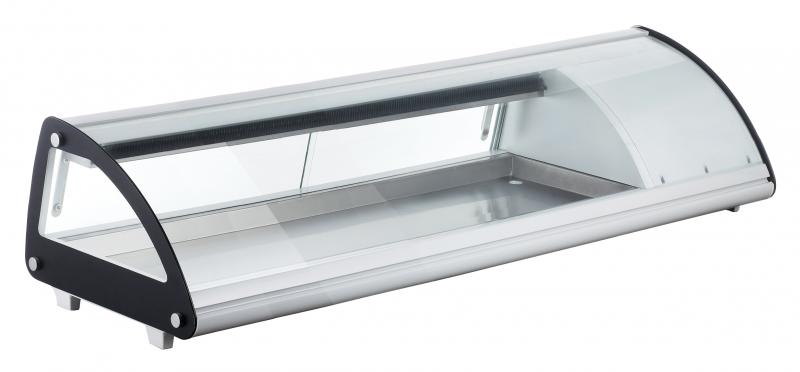 Omcan RS-CN-0063-SC 52″ Refrigerated Sushi Showcase with Curved Glass and 1.84cu.ft. / 52L Capacity – 110V, 180W