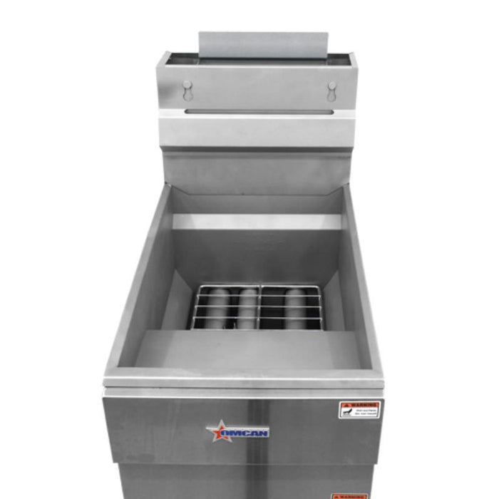 Omcan CE-CN-0023-FP 35-40 lb. Propane Gas Floor Fryer – 90,000 BTU