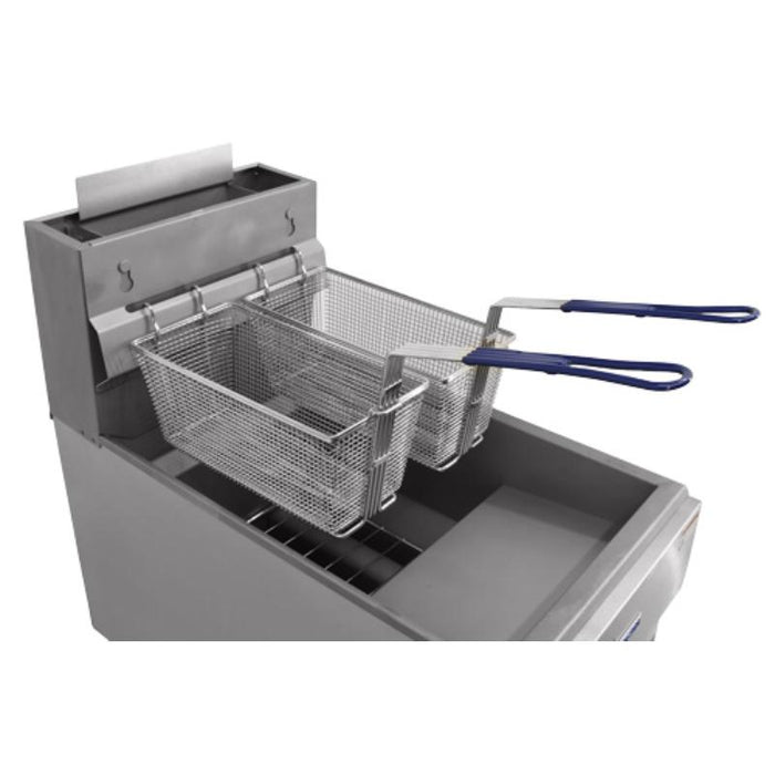 Omcan CE-CN-0023-FP 35-40 lb. Propane Gas Floor Fryer – 90,000 BTU