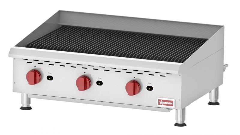 Omcan CE-CN-CBR36 36″ Elite Countertop Radiant Gas Charbroiler, 3 Burners, 120,000 BTU