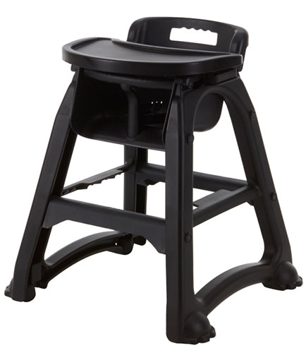 HIGH CHAIR WITH TRAY BLACK