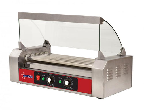 Omcan Optional Grill Sneeze Guard for Hot dog Roller with 7 Rollers