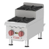 Omcan CE-CN-0212-S 2-Burner Countertop Stainless Steel Step-Up Gas Hot Plates