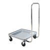 Omcan Heavy-Duty Gray Polypropylene Dish Rack Dolly with Handle