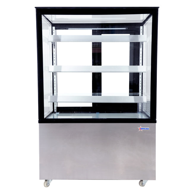 Omcan RS-CN-0271-S 36-inch Square Glass Floor Refrigerated Display Case