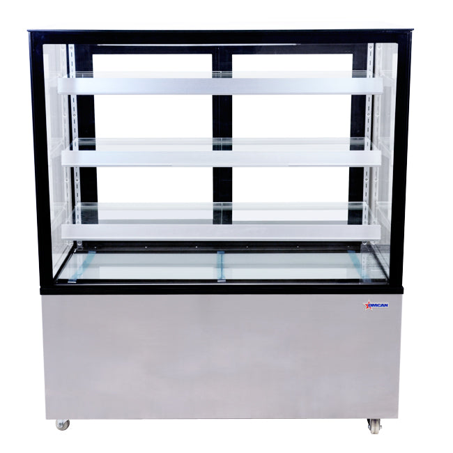 Omcan RS-CN-0371-S 48-inch Square Glass Floor Refrigerated Display Case
