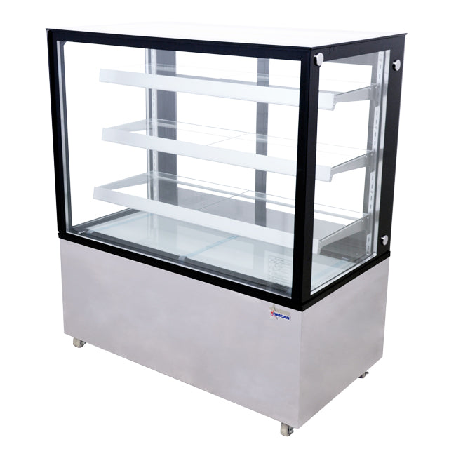 Omcan RS-CN-0371-S 48-inch Square Glass Floor Refrigerated Display Case