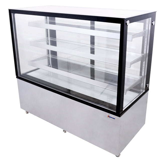 Omcan RS-CN-0471-S 60-inch Square Glass Floor Refrigerated Display Case