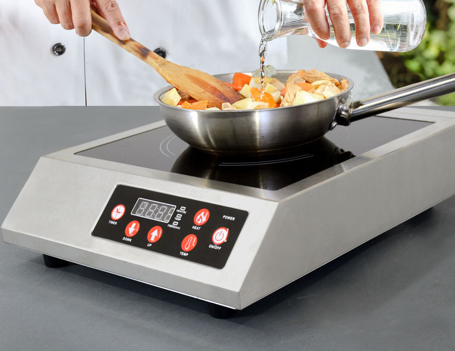 Omcan CE-CN-1800-A 1.8 kW Stainless Steel Commercial Countertop Induction Cooker