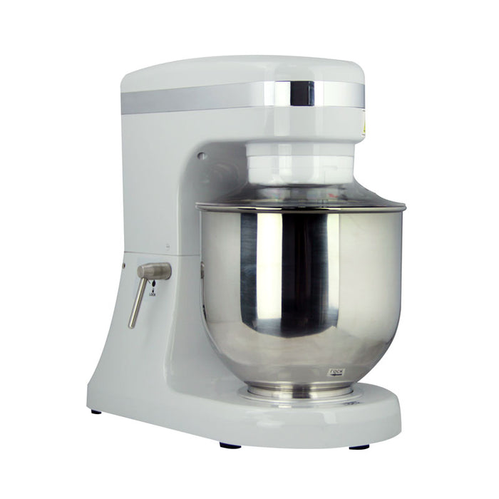 Omcan MX-CN-0007-HG 7QT Gray Countertop Planetary Mixer with Guard – 110V, 270W