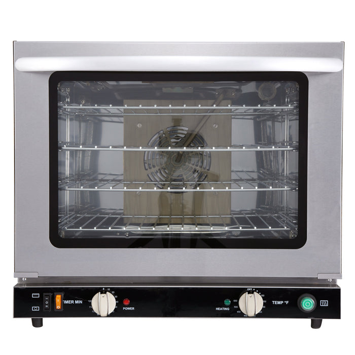Omcan CE-CN-0066-G Half Size Countertop Convection Oven with Grill Function and Humidity Control, 2.33 cu.ft (66 L) – 220 V, 2800 W
