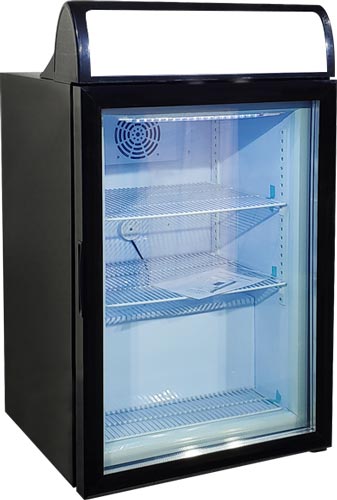Omcan FR-CN-0098 23-inch, 98 L capacity Countertop Display Freezer with Top LightBox