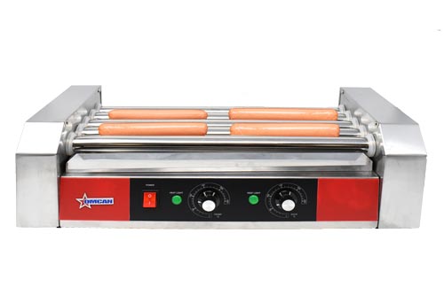 Omcan CE-CN-0005-N 12 Hot Dog Roller Grill with 5 Rollers – 120V, 650W