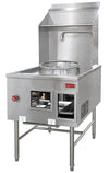 Omcan Wok Range, Single Chamber with 16″ Ring, Backsplash, Faucet, 125,000 BTU – Natural Gas