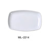 Yanco ML-2214 14 1/4" X 9 1/2" X 1/4" Rectangular Plate With Rounded Corner, Super White, High Quality Porcelain, Pack of 12 (1 Dz)
