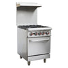 Omcan CE-CN-0609-R 24″ Commercial Gas Range 4 Burners and Standard Oven 151,000 BTU – Natural Gas