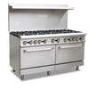 Omcan CE-CN-1524-L 60″ Commercial Gas Range with 10 Burners and 2 Standard Ovens 362,000 BTU – Liquid Propane