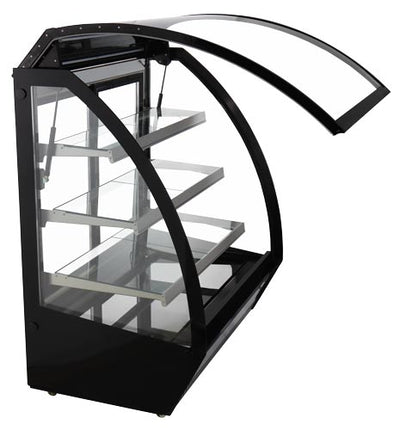 Omcan RS-CN-0860 60″ Refrigerated Floor Showcase with Curved Glass, 28cu.ft. (799 Liter) Capacity – 110V, 680W