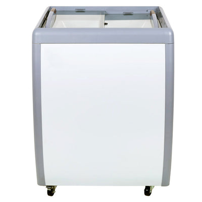 Omcan FR-CN-0160-R 26-inch Ice Cream Display Chest Freezer with Flat Glass Top