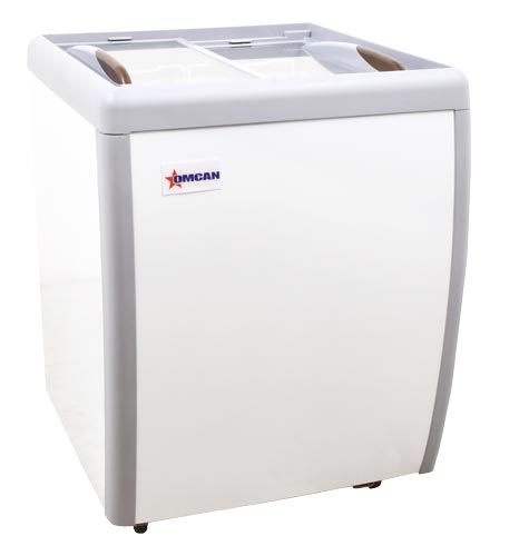 Omcan FR-CN-0160-R 26-inch Ice Cream Display Chest Freezer with Flat Glass Top