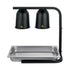 Omcan FW-CN-0533-B Commercial Food Heat Lamp Portable Electric Food Warmer 2-Bulb Freestanding, Black- 500W, 110V