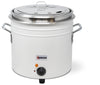 Omcan FW-TW-5000-W 11 QT White Retro Soup Warmer/Rethermalizer