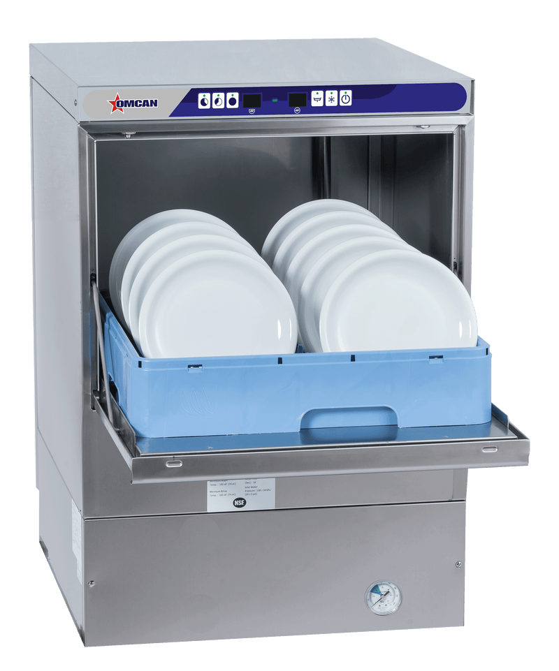 Omcan CD-GR-0500 23-inch Under Counter High Temperature Dishwasher with Digital Control