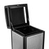 Trash Container-Weather resistant, 40-gallon, Steel- ALPINE INDUSTRIES ALP471‐40‐SIL