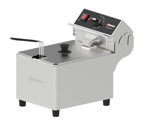 Omcan CE-CN-0402 Elite Series 15 lbs Capacity Electric Countertop Single Basket Deep Fryer – 240 V, 3600 W