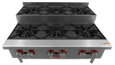 Omcan CE-CN-HP36-S 36″ Step Up Hot Plate with 6 Burners