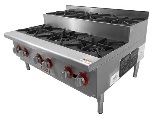 Omcan CE-CN-HP36-S 36″ Step Up Hot Plate with 6 Burners