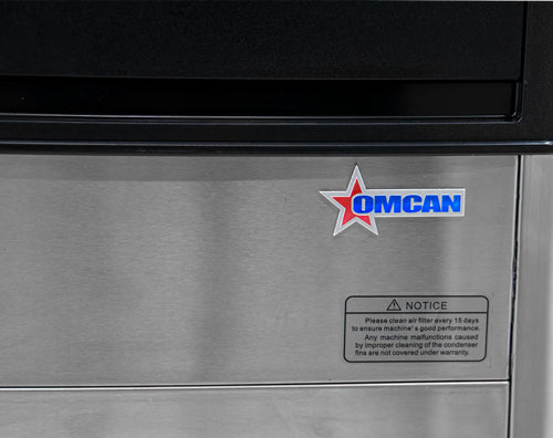 Omcan IC-CN-0089S 20″ Ice Maker 33 lbs/ 15 kg Bin Capacity, 80 lbs/ 36 kg Production Per Day