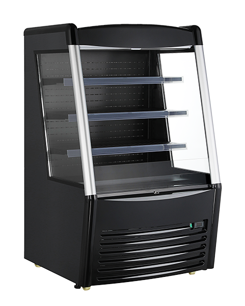 Omcan RS-CN-0390 36″ Grab-and-Go Open Refrigerated Self-Serve Display Case with 13.77 cu.ft. Capacity – Black