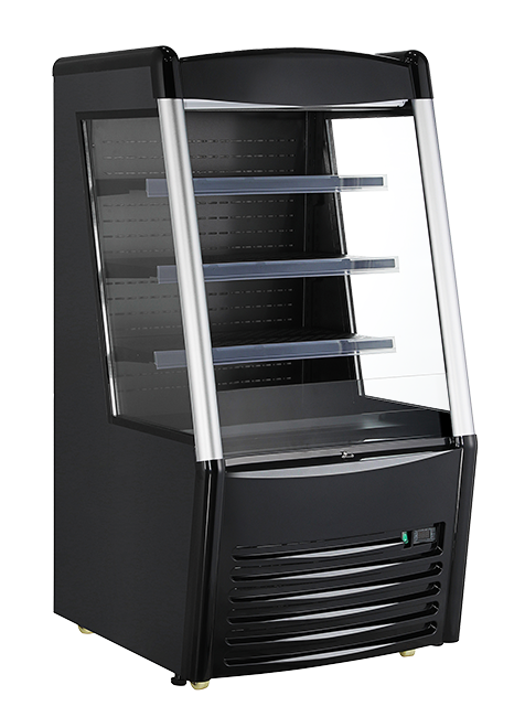 Omcan RS-CN-0260 28″ Grab-and-Go Open Refrigerated Self-Serve Display Case with 9.18 cu.ft. Capacity -Black