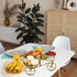 Stainless steel and copper bowl food cart platter for parties