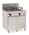 Omcan CE-CN-0022-NG Pasta Cooker Double Tank 22 Gallon, 12 baskets, 140,000 BTU Natural Gas