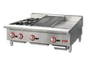 Omcan CE-CN-12H12C12G 36″ Countertop Gas Combination Hot Plate, Charbroiler and Griddle Combo- 115,000 BTU Natural Gas