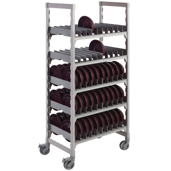 Cambro Camshelving Premium Double Drying Rack Mobile Unit – Speckled Gray