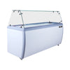 Ice Cream Dipping Freezer with Flat Sneeze Guard-10 Tubs Capacity Omcan 48648