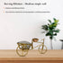 Indian-style rickshaw food presentation platter with cycle frame