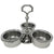 Stainless Steel Chutney and Pickle Stand – 3-Bowl Serving Tray for Dips and Condiments