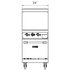 Dukers Range Ovens DCR24-GM 24″ Gas Range with 24″ Griddle