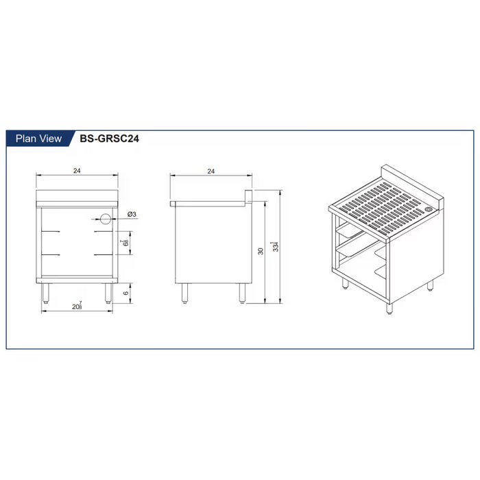 GSW Cabinets Stainless Steel Glass Rack Storage Cabinet