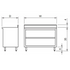 GSW Cabinets 4" Rear Upturn Enclosed Work Table - No Door