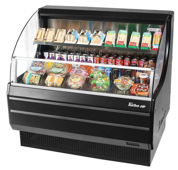 Turbo Air TOM-40LW(B)-N Horizontal Open Display Merchandiser, 7.4 cu. ft.