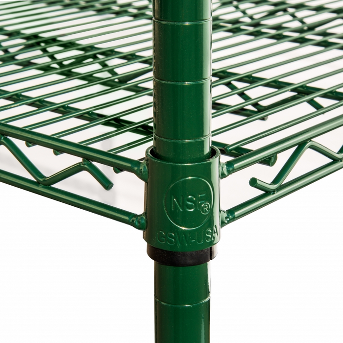 GSW 18"W Green Epoxy Coating Heavy Duty Commercial-Grade Wire Shelving