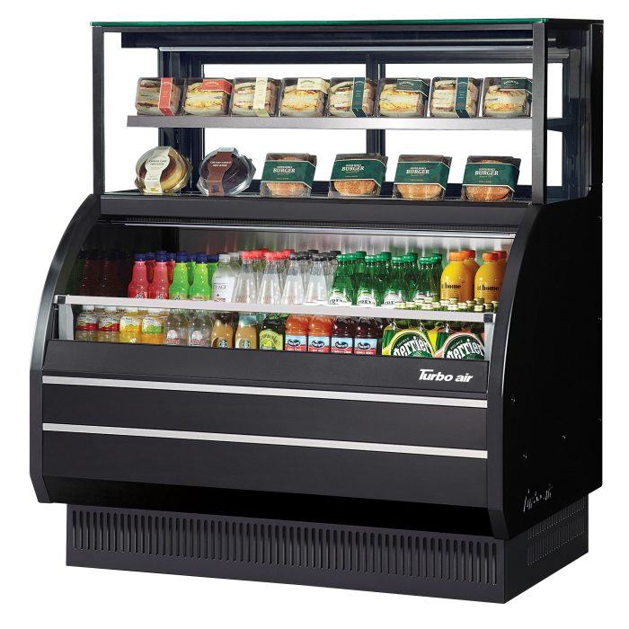 Turbo Air TOM-W-50SB-UF-N Open Display Merchandiser Combination, 5.6 top/8.5 bottom cu. ft.