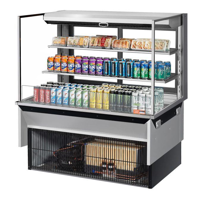 Turbo Air TOM-48L-UFD-S-3SI-N Drop-In Horizontal Open Display Case, 15.2 cu. ft.